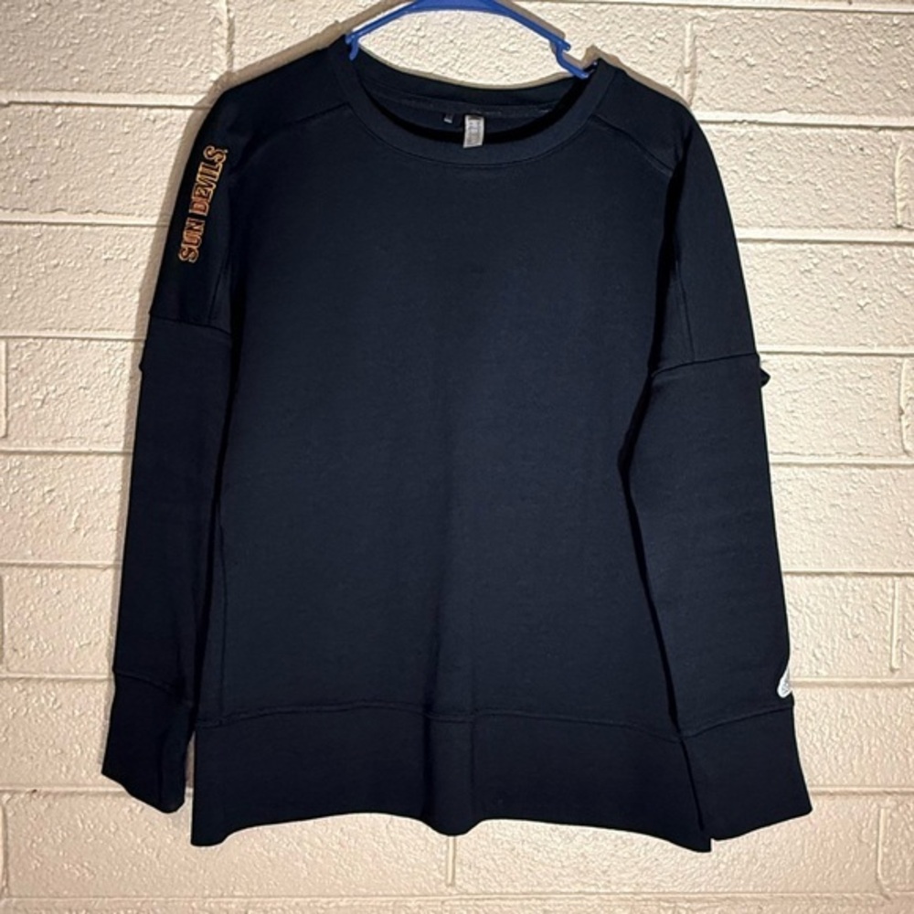 Sun Devils  Adidas Black Crew Neck Top